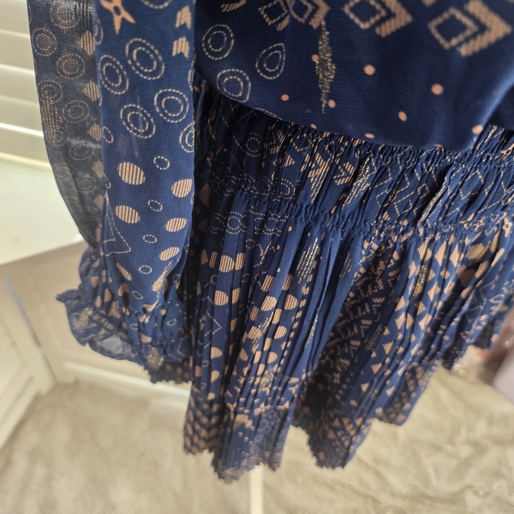 Current Air Navy Long Sleeve Dress MED 1440 - Picture 6 of 10